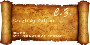 Czeglédy Zoltán névjegykártya